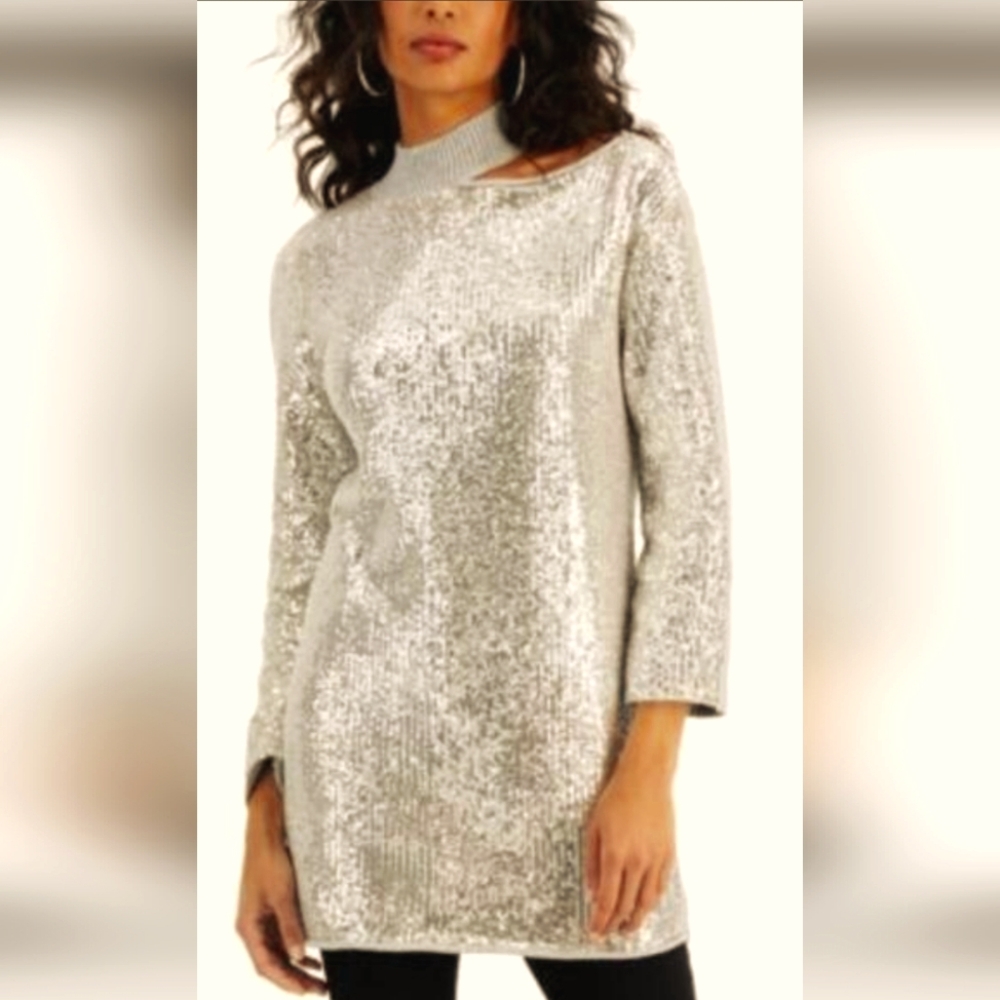 NWT.Inc international concepts sequin sweter dress size M.